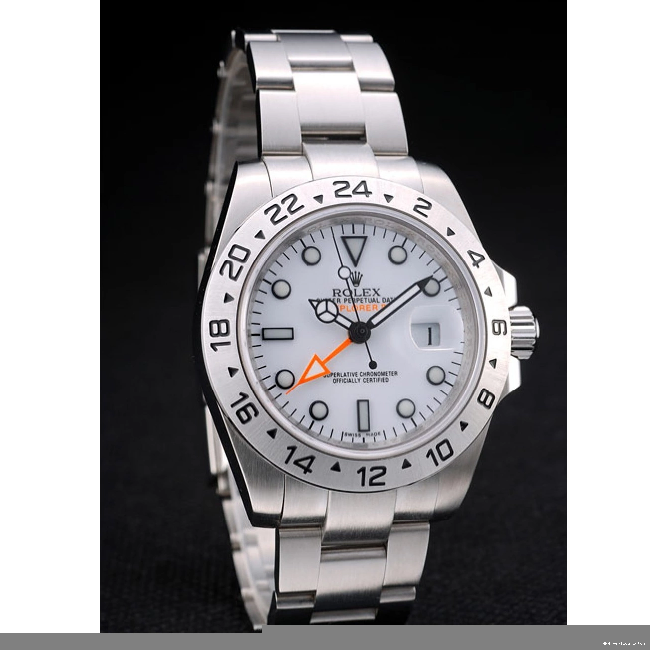 Rolex aaa copy Bezel White Dial Rolex Watch Steel Explorer Stainless 0502